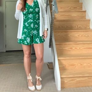 The Loft green floral romper
